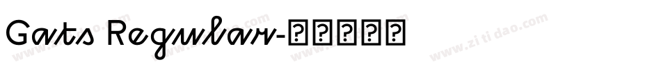 Gats Regular字体转换